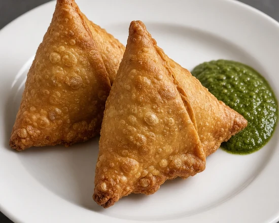 Crispy samosas from Pind Di Roti, Punjabi food in Toronto